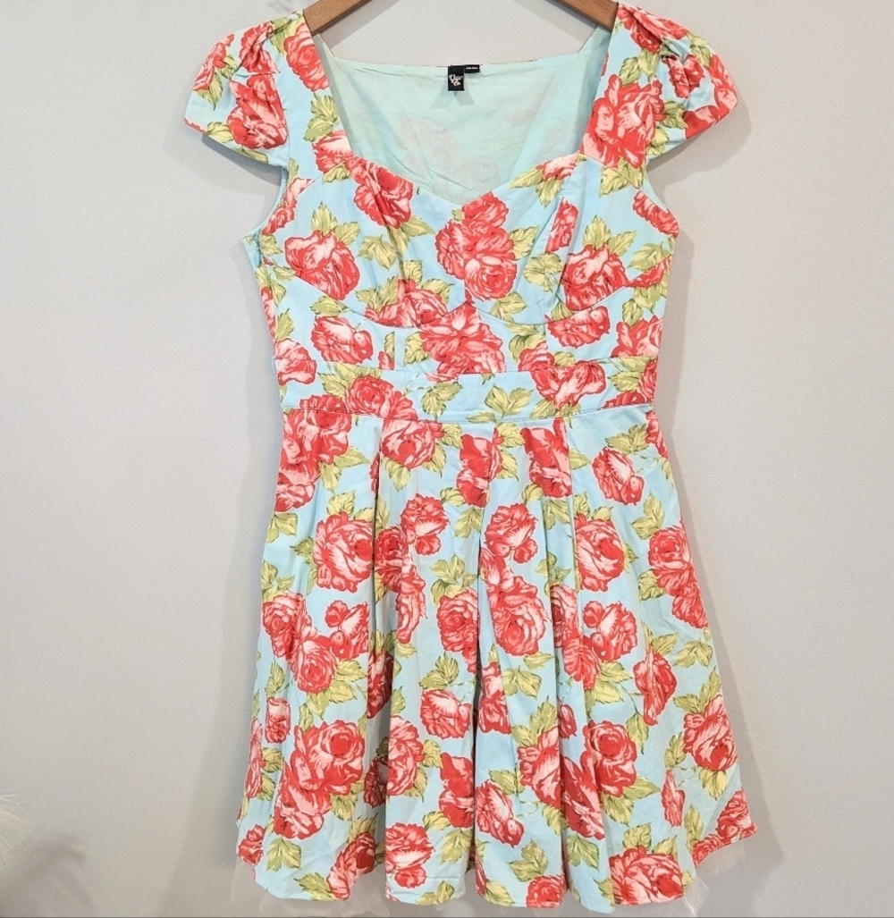 Floral Cap Sleeve Dress